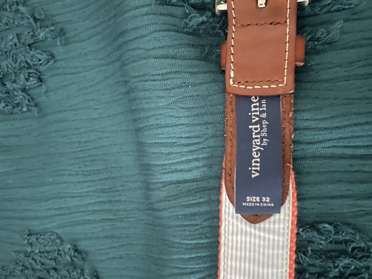 Vineyard Vines Canvas & Leather Pineapples belt Size ONE SIZE - 6 Thumbnail