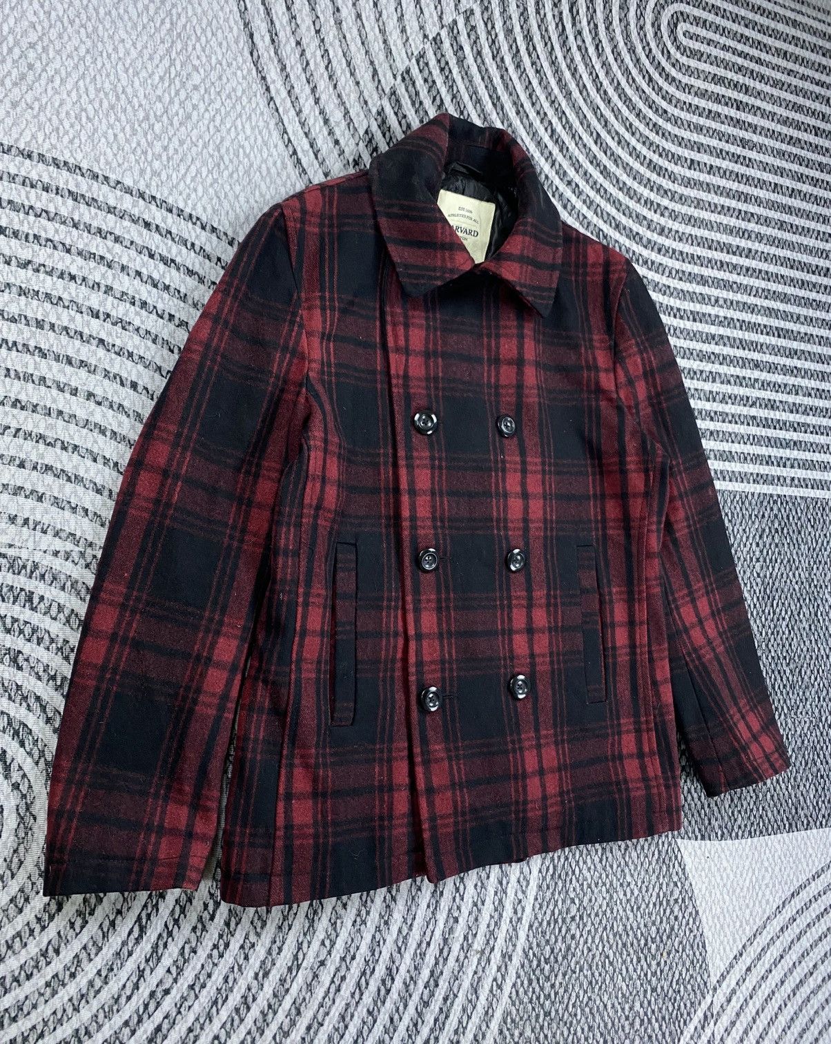 Other Vintage Harvard Boston Red Checked Wool Jacket Size US M / EU 48-50 / 2 - 4 Thumbnail