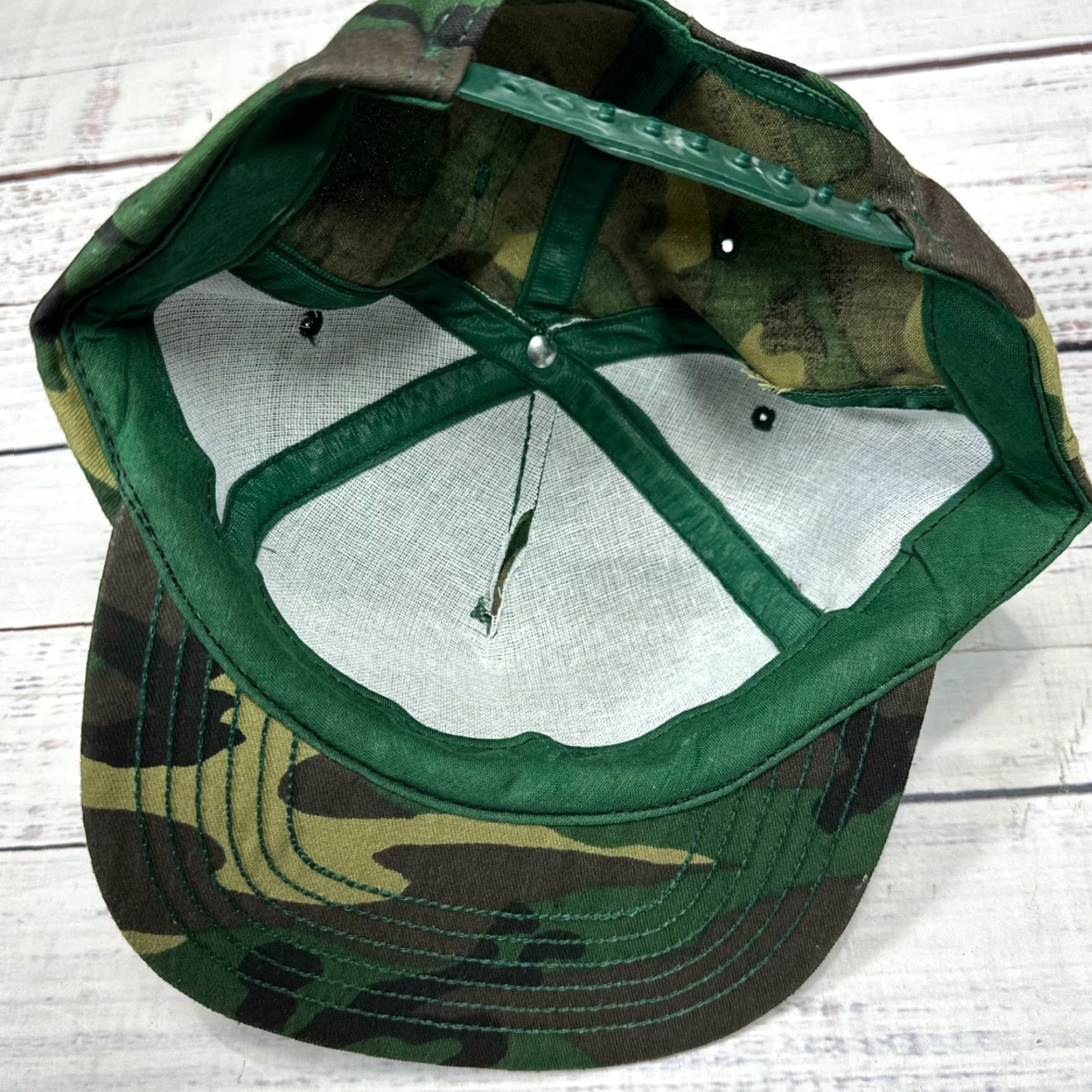 Bally Vtg NCOA Air Force Green Camo Snapback Ball Cap OS Adjustable USA Made Hat Mens Green Camo Baseball Cap OS Adjustable US Made Size ONE SIZE - 7 Thumbnail