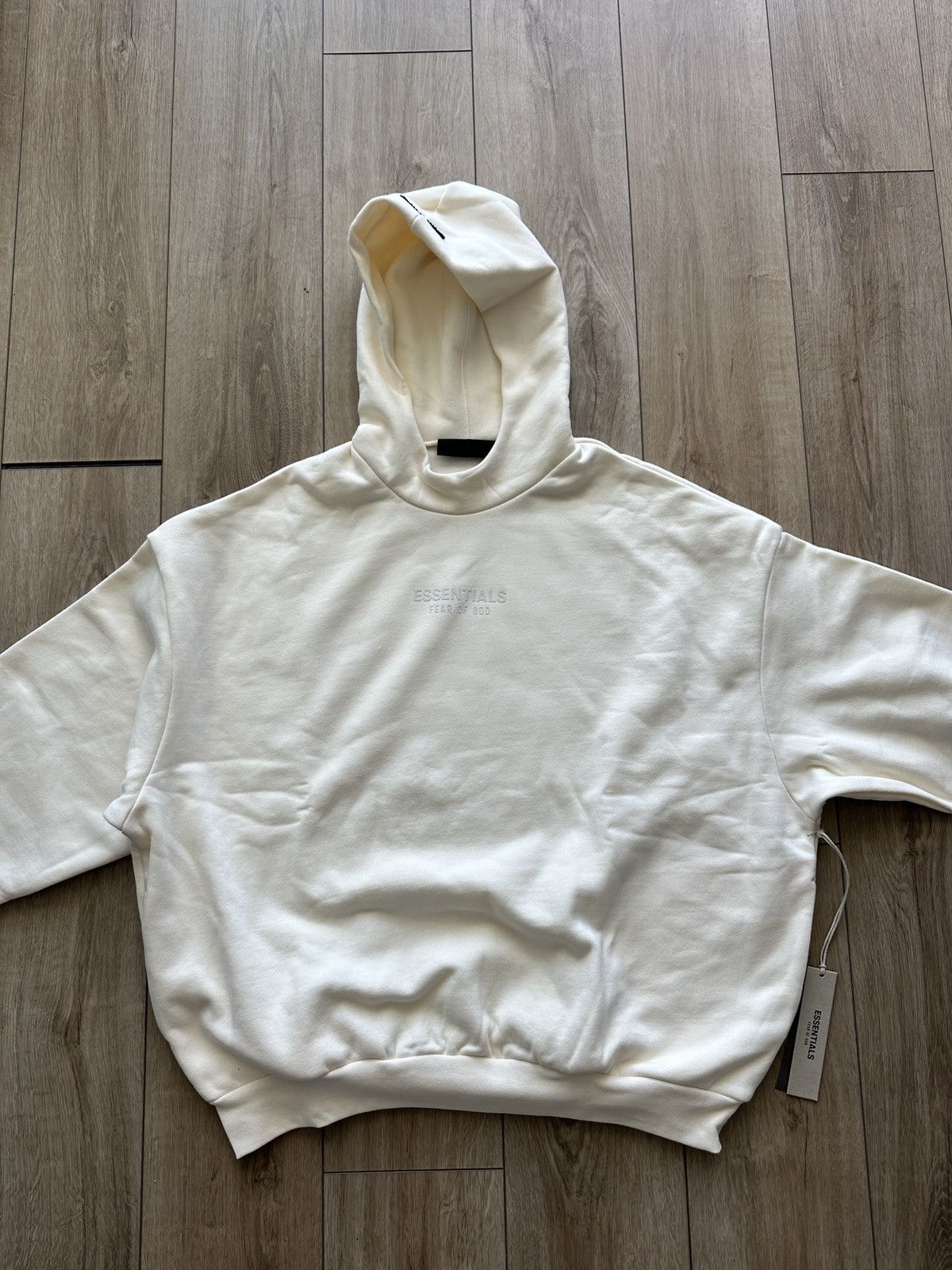 image of Essentials Cloud Dancer Hoodie, Men's (Size Large)