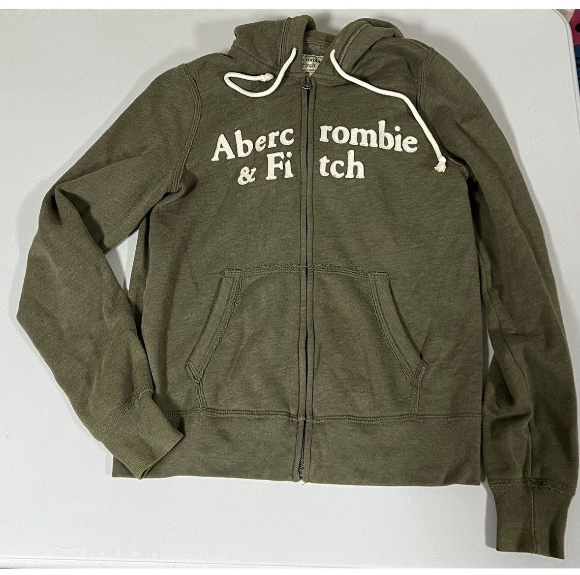 Abercrombie & Fitch Abercrombie A&F Olive Green Sweater Sweatshirt Hoodie XS ✨ Size XS / US 0-2 / IT 36-38 - 1 Thumbnail