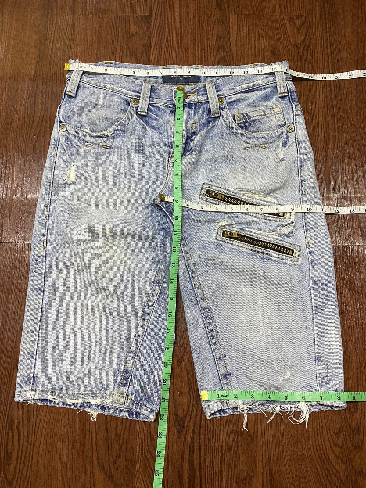 Japanese Brand Vintage Japanese Brands Bondage Punk Style Jorts Jeans Size US 32 / EU 48 - 4 Thumbnail