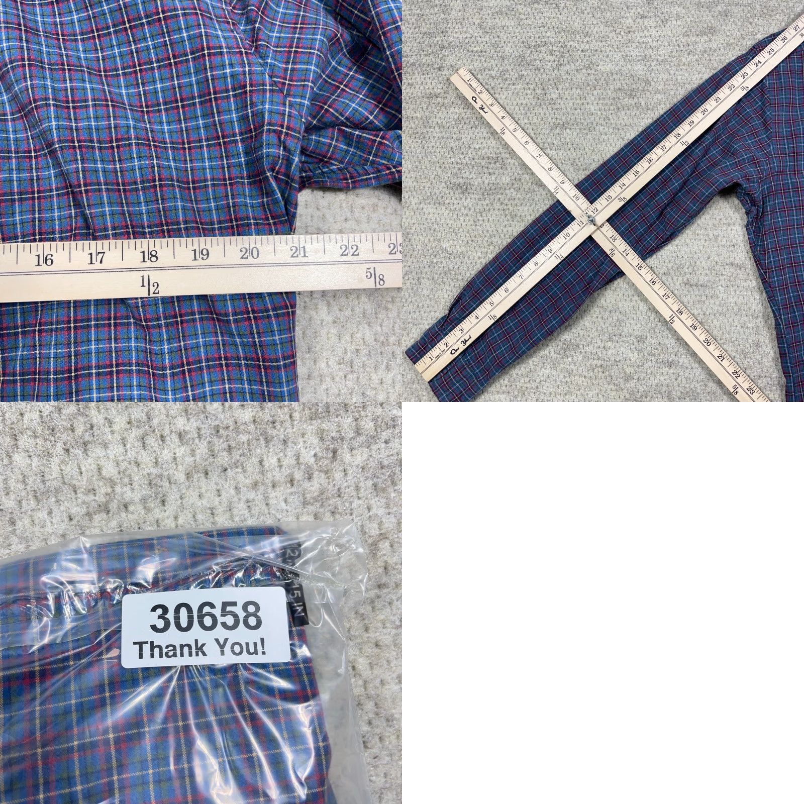 Ralph Lauren Ralph Lauren Shirt Men Medium Blue Red Plaid Button Up Classic Fit Cotton Size 40R - 8 Thumbnail