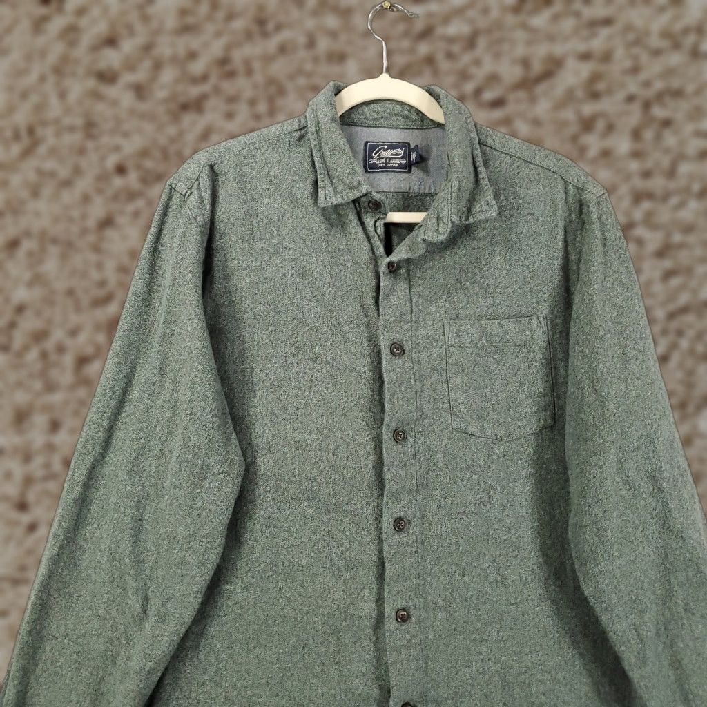 Grayers VINTAGE Grayers Jaspe Flannel Shirt Mens Large Green Button Up Long Sleeve Size US L / EU 52-54 / 3 - 1 Thumbnail