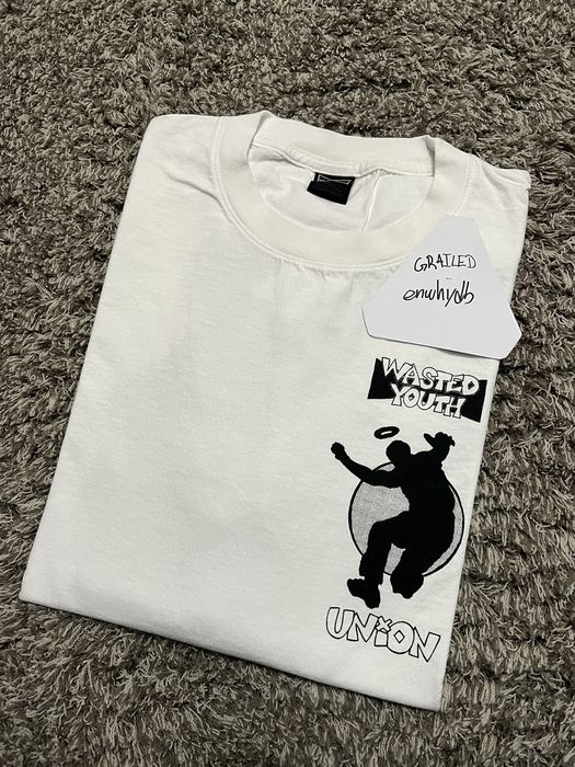 Union Wasted Youth/Union Logo white tee | Grailed