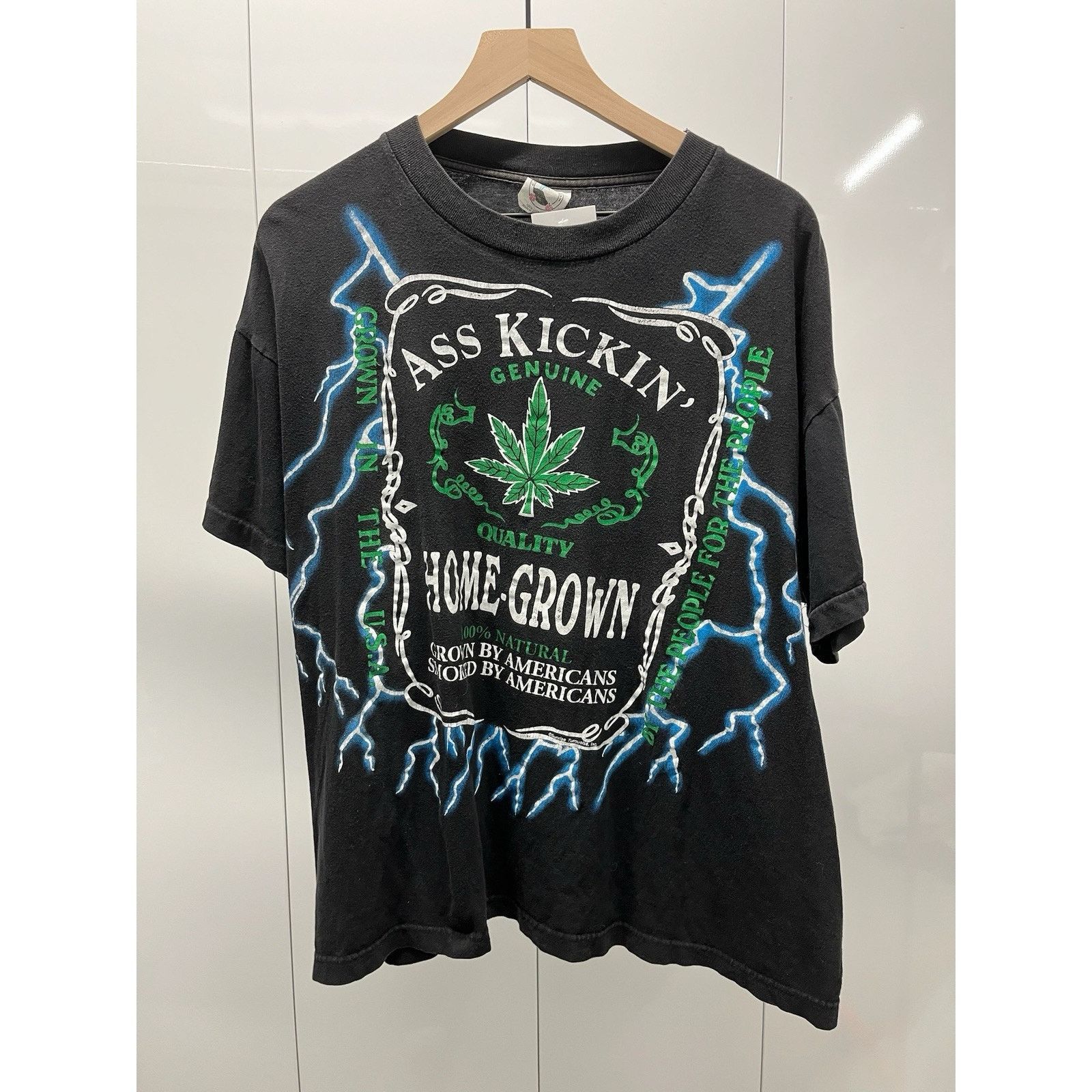 Vintage Vintage American Thunder Ass kicking Weed Shirt Size US L / EU 52-54 / 3 - 1 Thumbnail