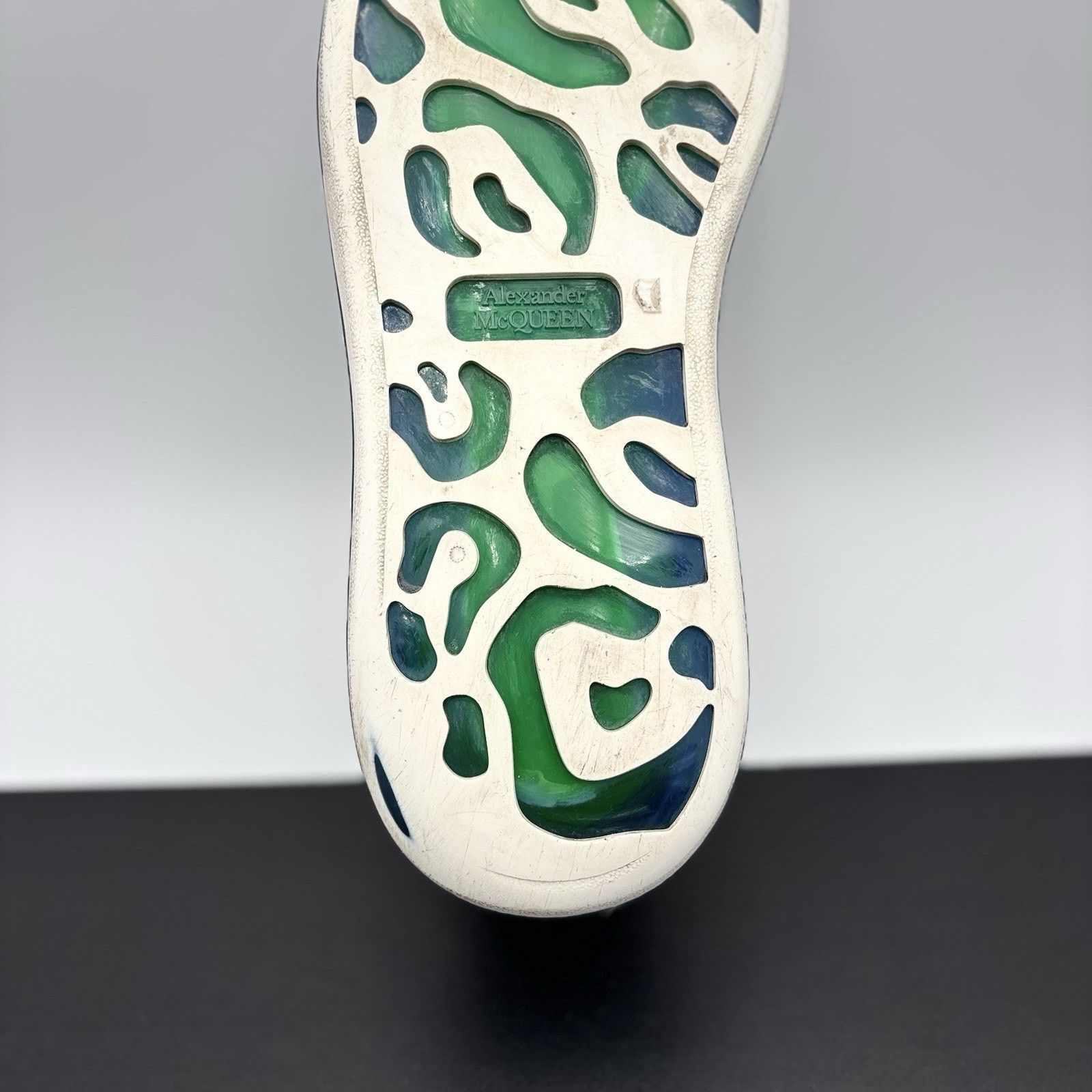 Alexander McQueen Alexander McQueen ' Transparent Sole White, Lime ' Size US 12 / EU 45 - 9 Thumbnail
