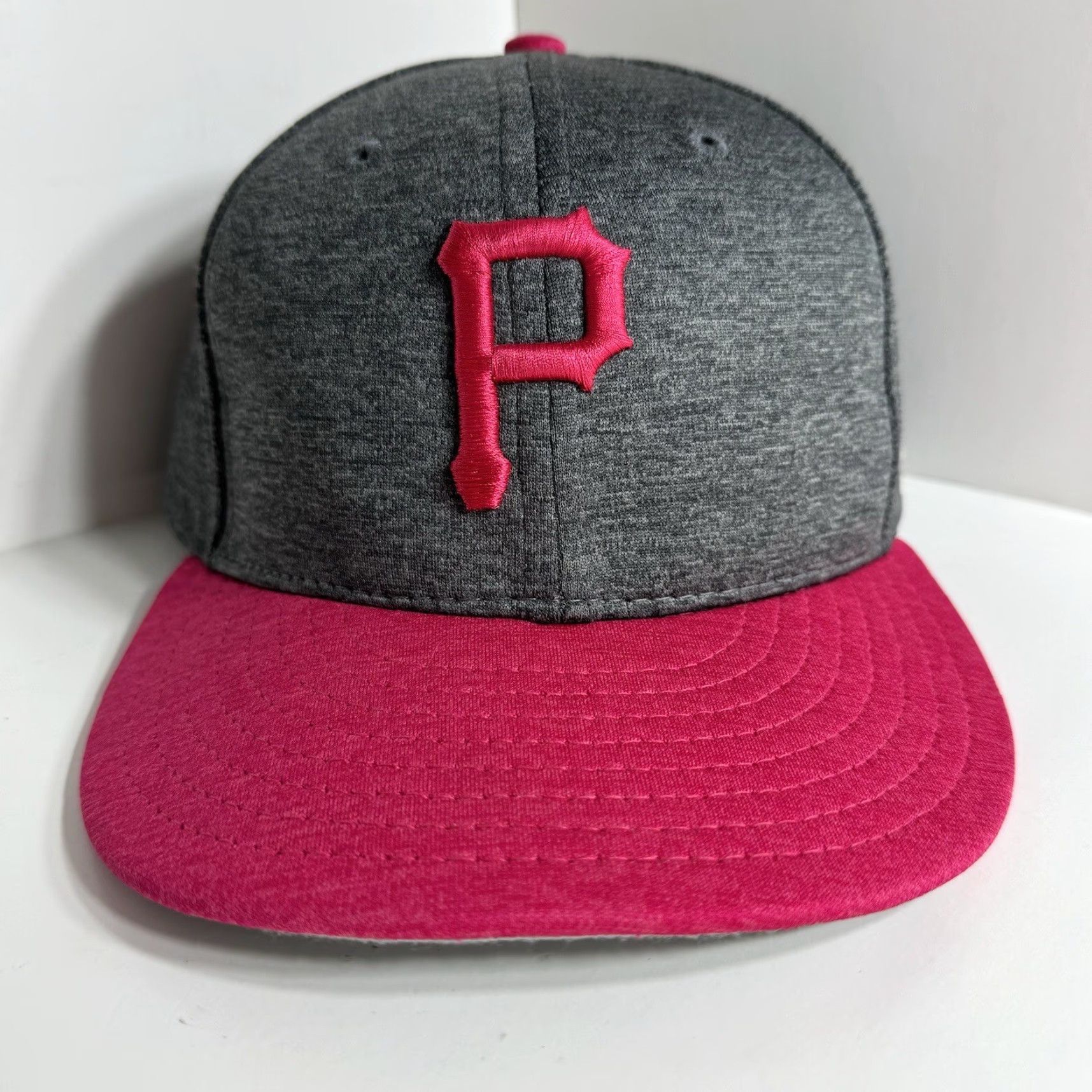 New Era New Era Pittsburgh Pirates 59FIFTY Fitted Hat Size 7 3/8 Pink Gray Multicolor Authentic Baseball Cap Adults Mens Womens Unisex Casual Sports Size ONE SIZE - 2 Thumbnail