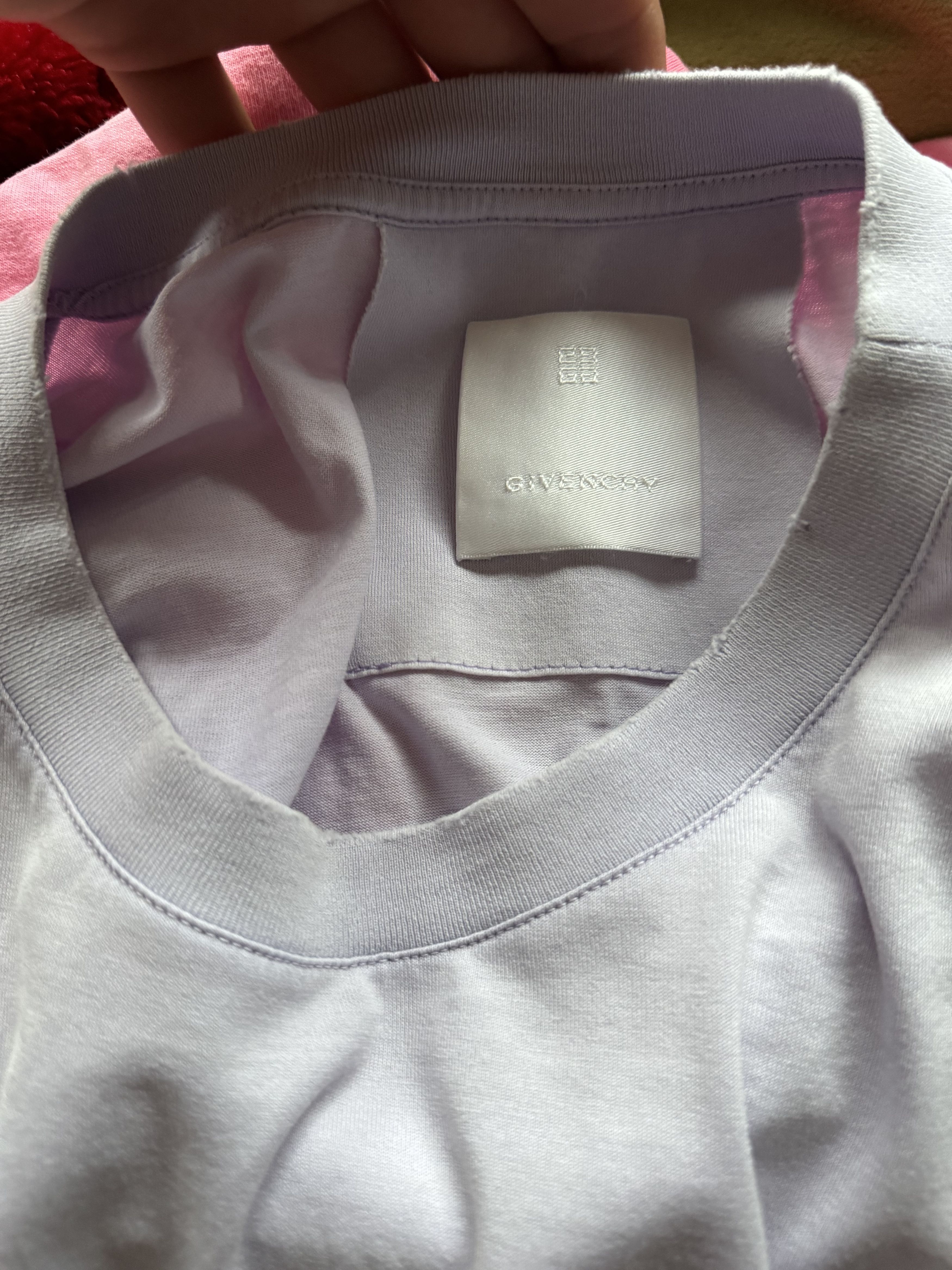 Givenchy Barbed Wire Flocked Logo T-Shirt Lilac Size US M / EU 48-50 / 2 - 10 Thumbnail