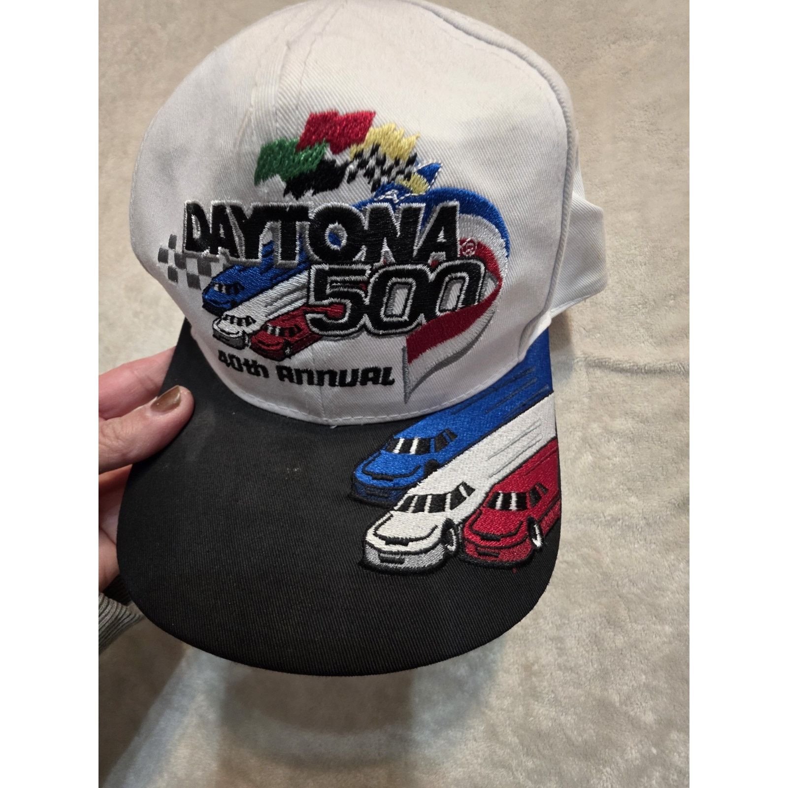 NASCAR vintage 1998 40th Annual Daytona 500 NASCAR snapback hat Size US XL / EU 56 / 4 - 5 Thumbnail