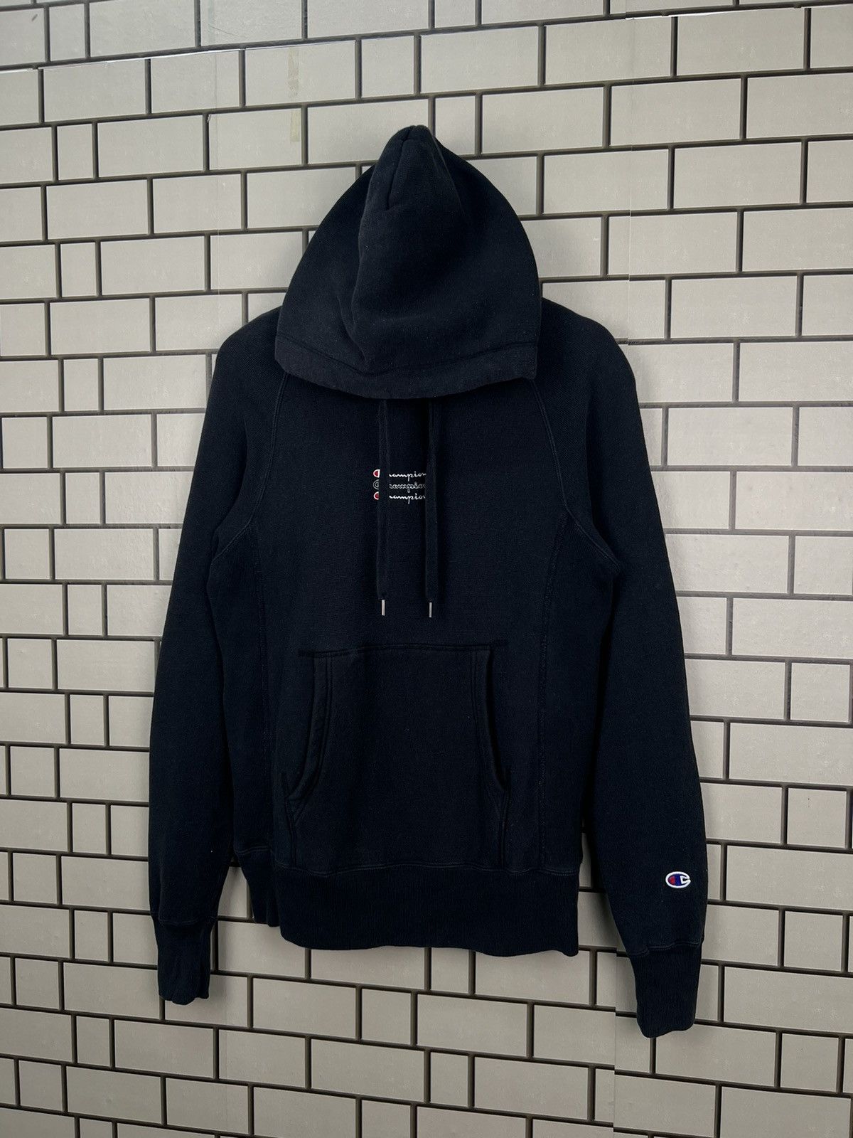 Champion × Vintage Champion Reverse Weave Small Spell Out Centre Hooded Jacket Size US S / EU 44-46 / 1 - 3 Thumbnail
