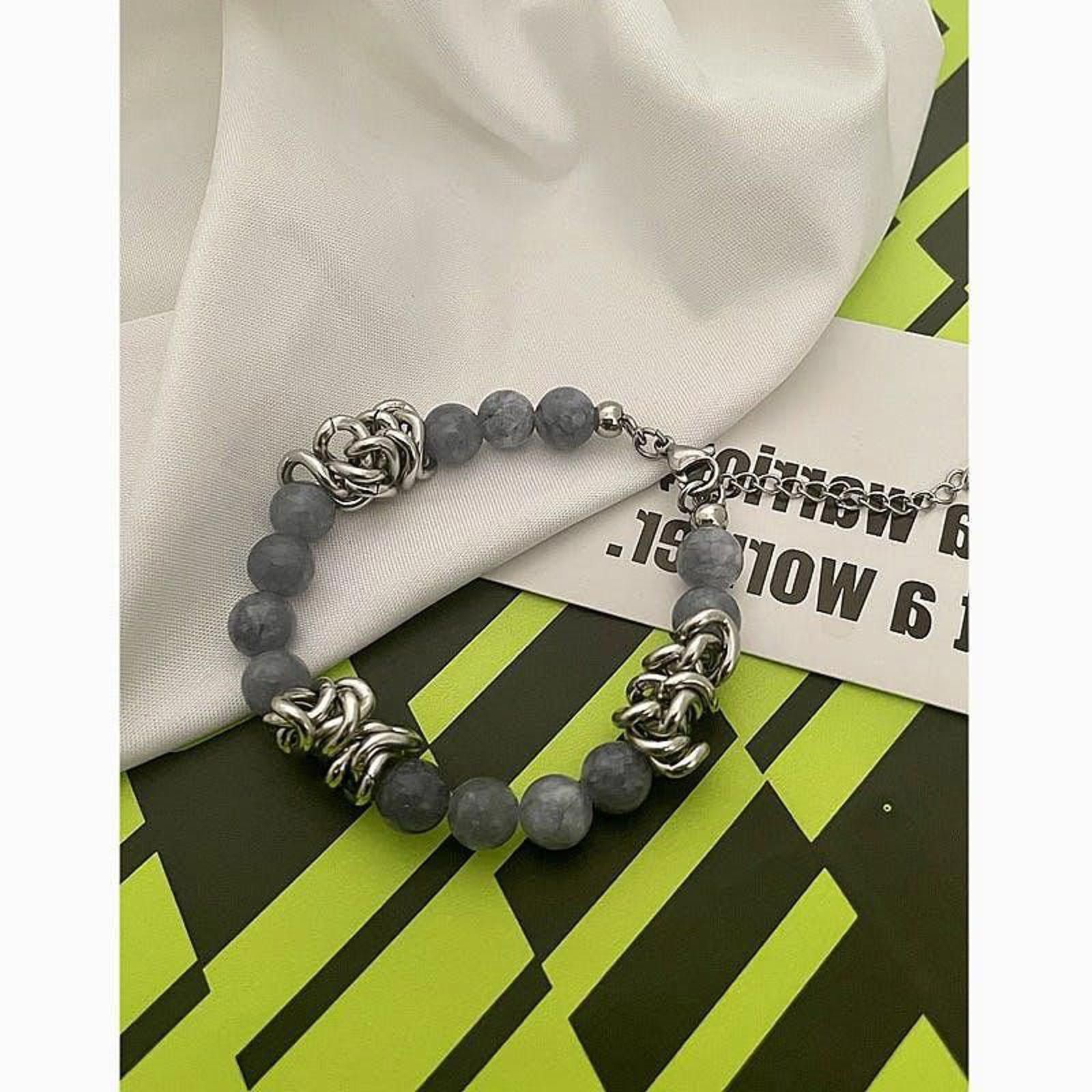 Jewelry Blue Bared Chain Pearl Bracelet Size ONE SIZE - 5 Thumbnail