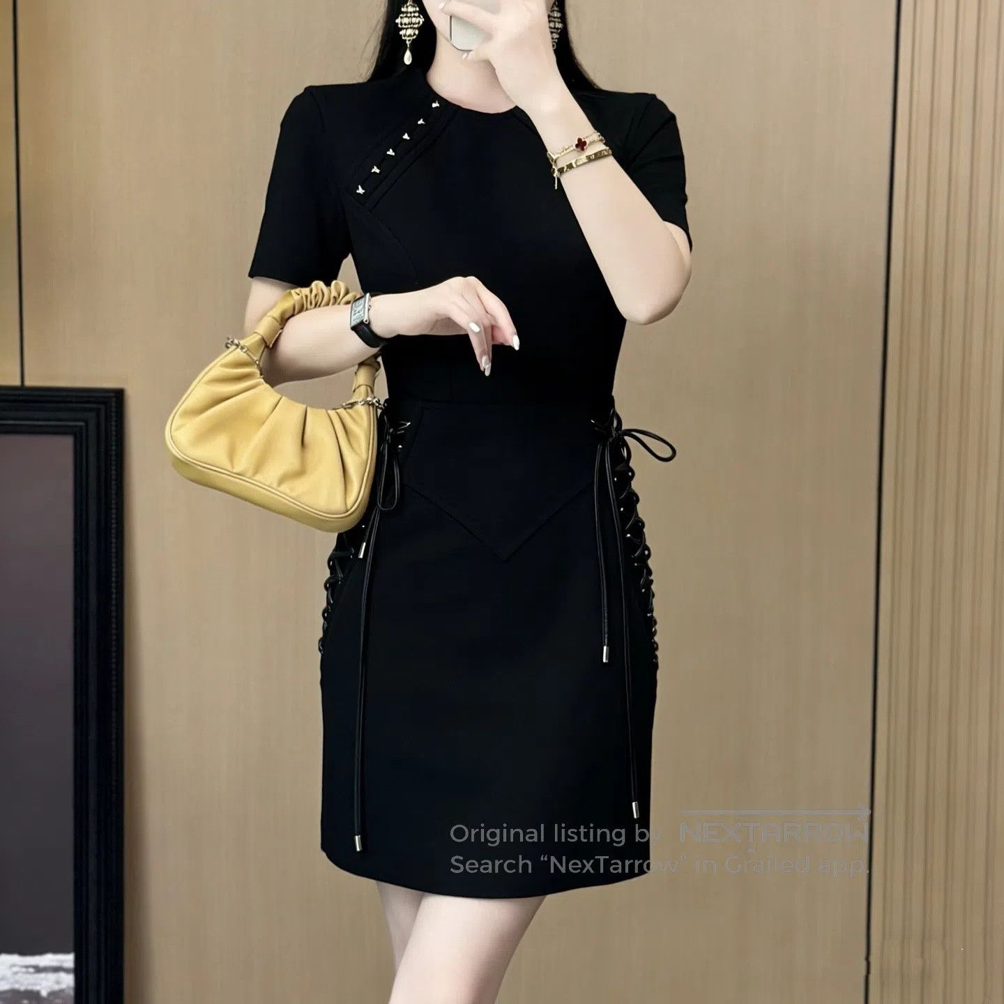 Other Louis Vuitton Black Side-Tie Short Sleeve Dress| Size XXS / US 00 / IT 34 - 6 Thumbnail