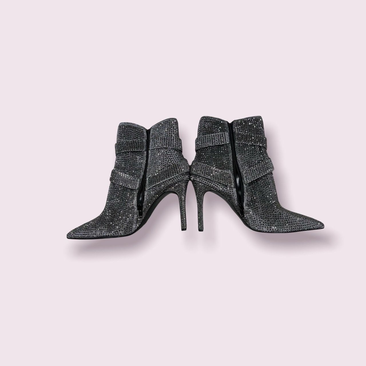 Designer GIANNI BINI Graphite Vinya STUDDED Booties Size US 9.5 / IT 39.5 - 4 Thumbnail