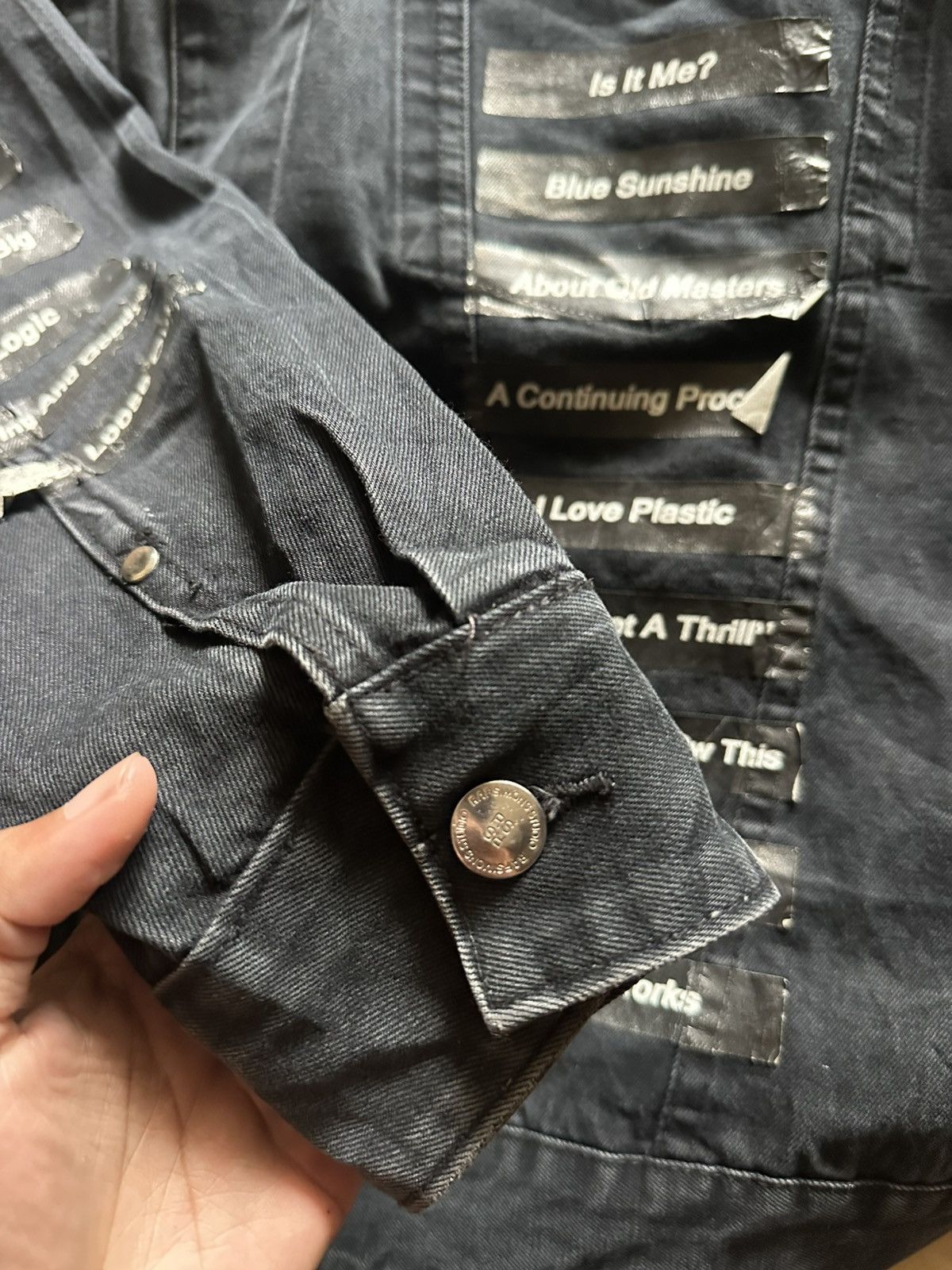 Raf Simons Raf Simons x Peter Saville SS18 Oversize Denim Jacket Black Size US S / EU 44-46 / 1 - 8 Thumbnail