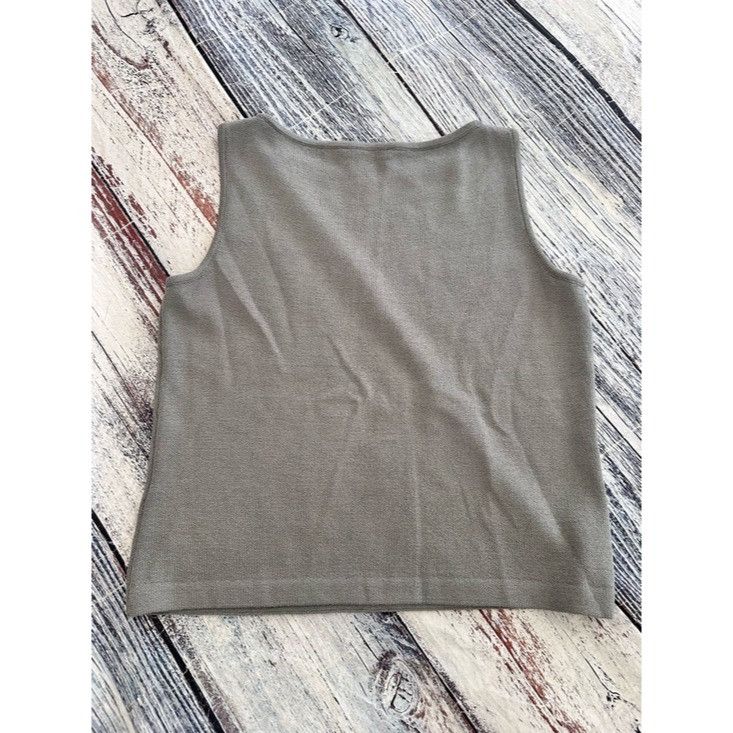 St. John St. John Classic Sleeveless Gray Knit Tank Top Size M / US 6-8 / IT 42-44 - 3 Thumbnail