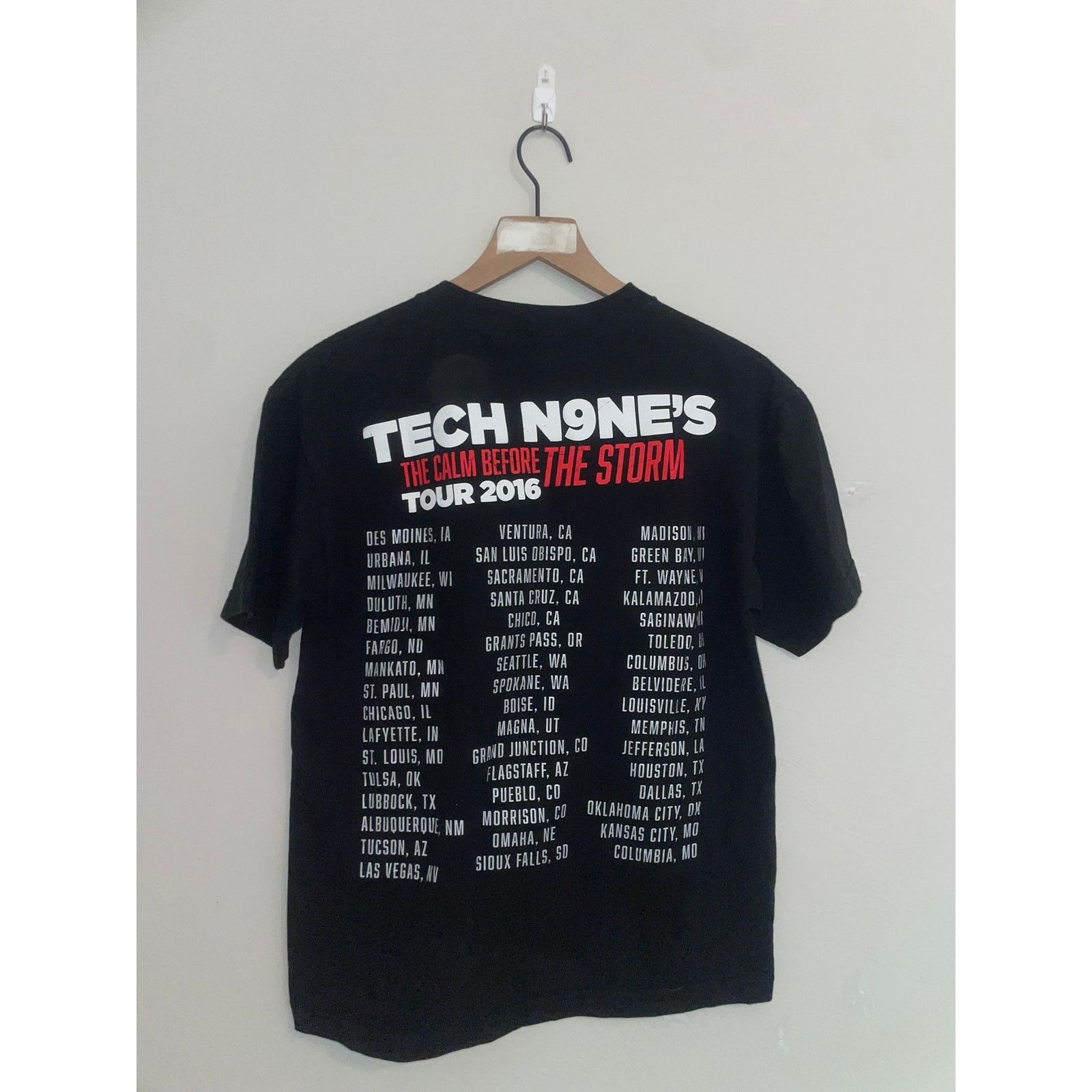 Alstyle Tech N9ne Shirt The Calm Before The Storm Black Concert Tour Size US M / EU 48-50 / 2 - 6 Thumbnail