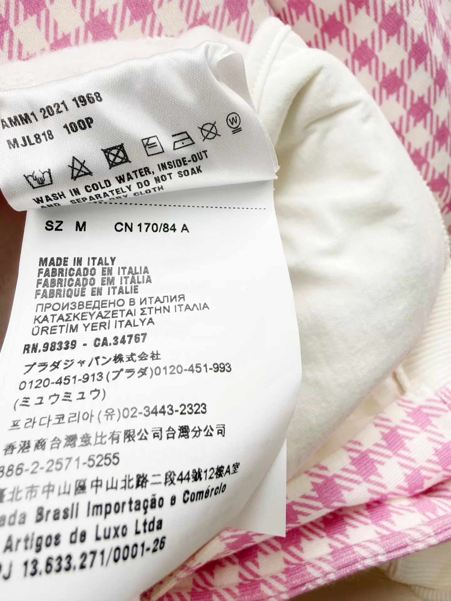 Miu Miu MIU MIU Pink Prince of Wales Check Jacket M New Size M / US 6-8 / IT 42-44 - 6 Thumbnail