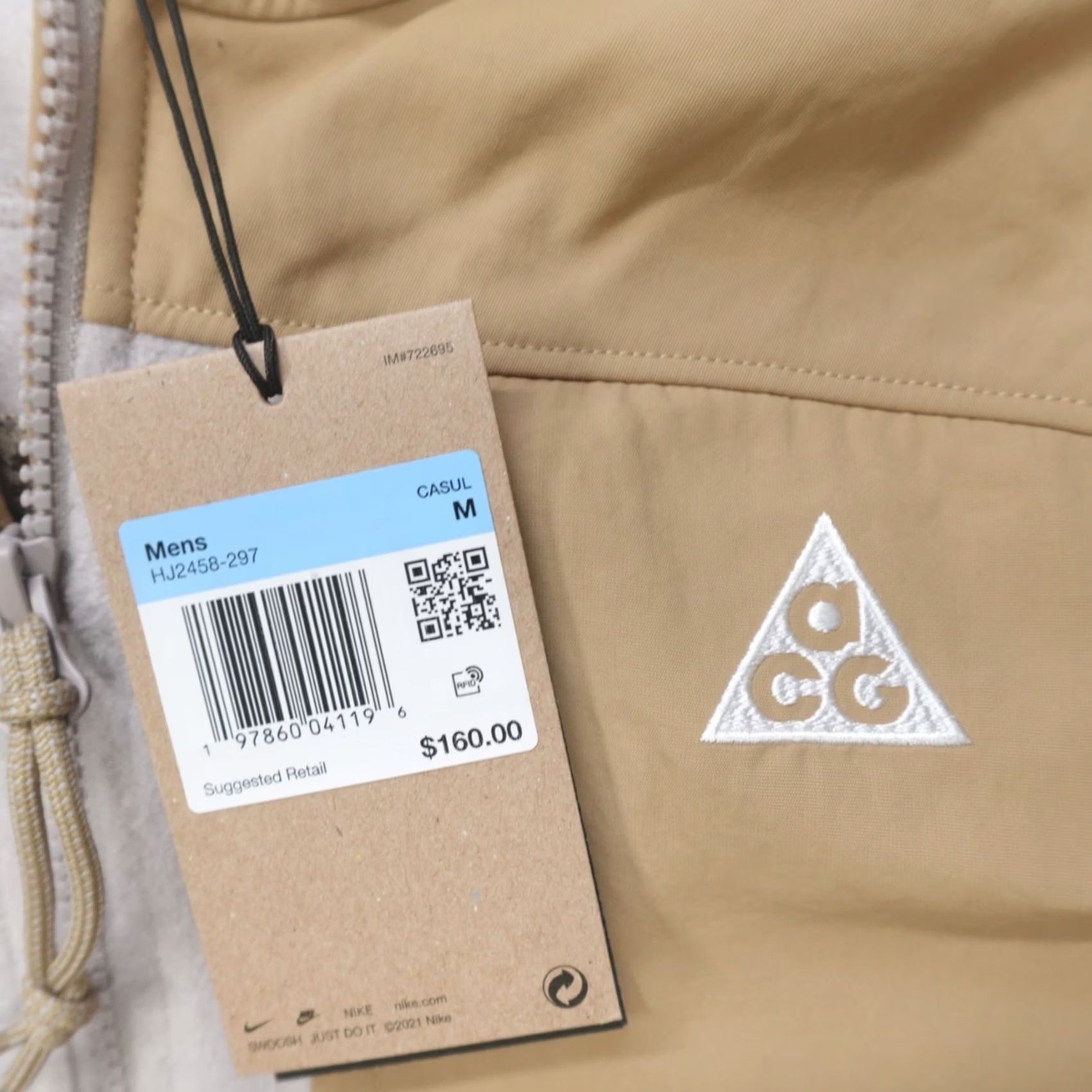 Nike Nike ACG Wolf Tree Zip Up Jacket Polartec Parachute Beige HJ2458-297 Mens Size M Size US M / EU 48-50 / 2 - 4 Thumbnail