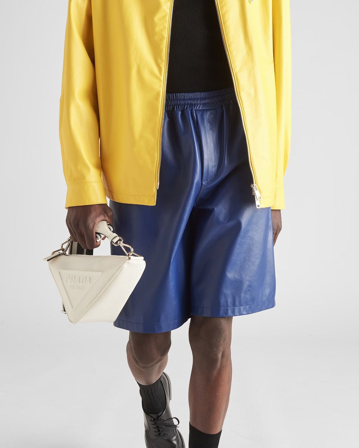 Prada Prada Nappa Leather Bermudas Size US 32 / EU 48 - 2 Thumbnail