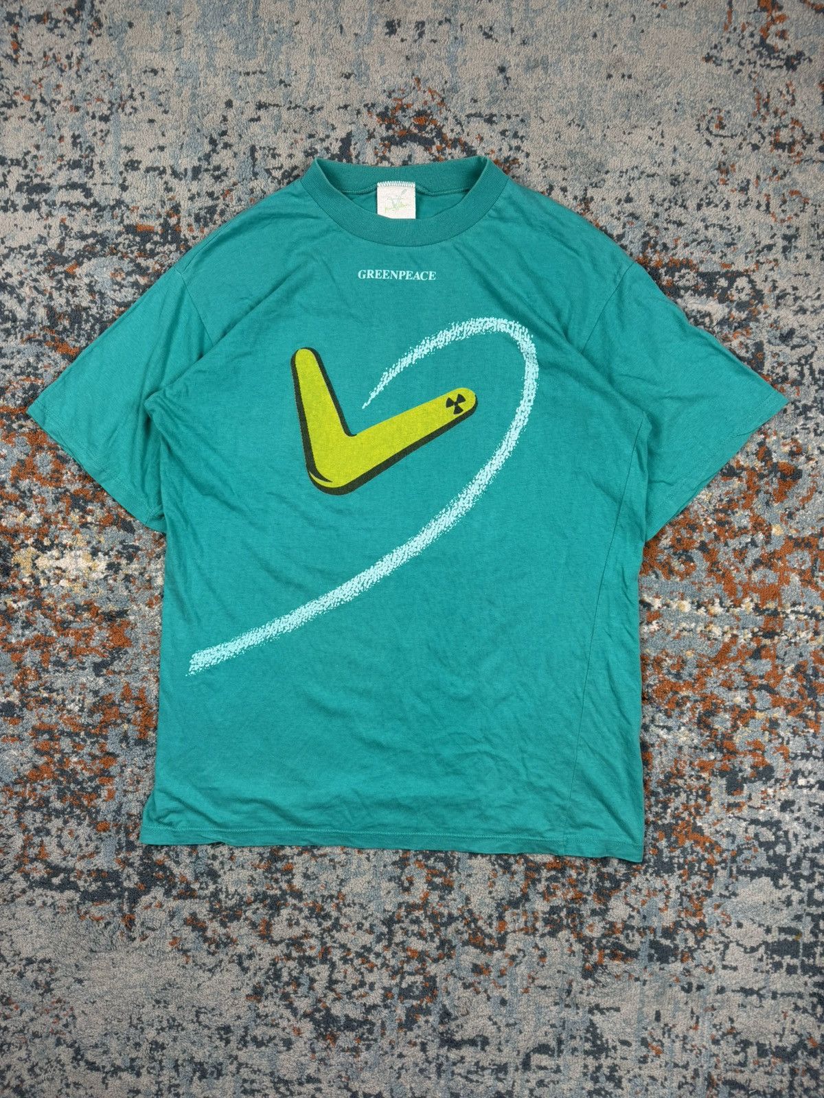 Other × Vintage Vintage 80s Greenpeace nuclear disaster warning graphic tee Size US L / EU 52-54 / 3 - 1 Thumbnail