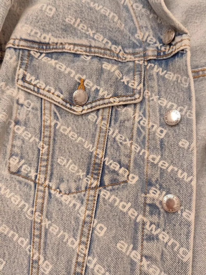 Alexander Wang Alexander Wang Classic Logo Denim Jacket- Size S / US 4 / IT 40 - 4 Thumbnail