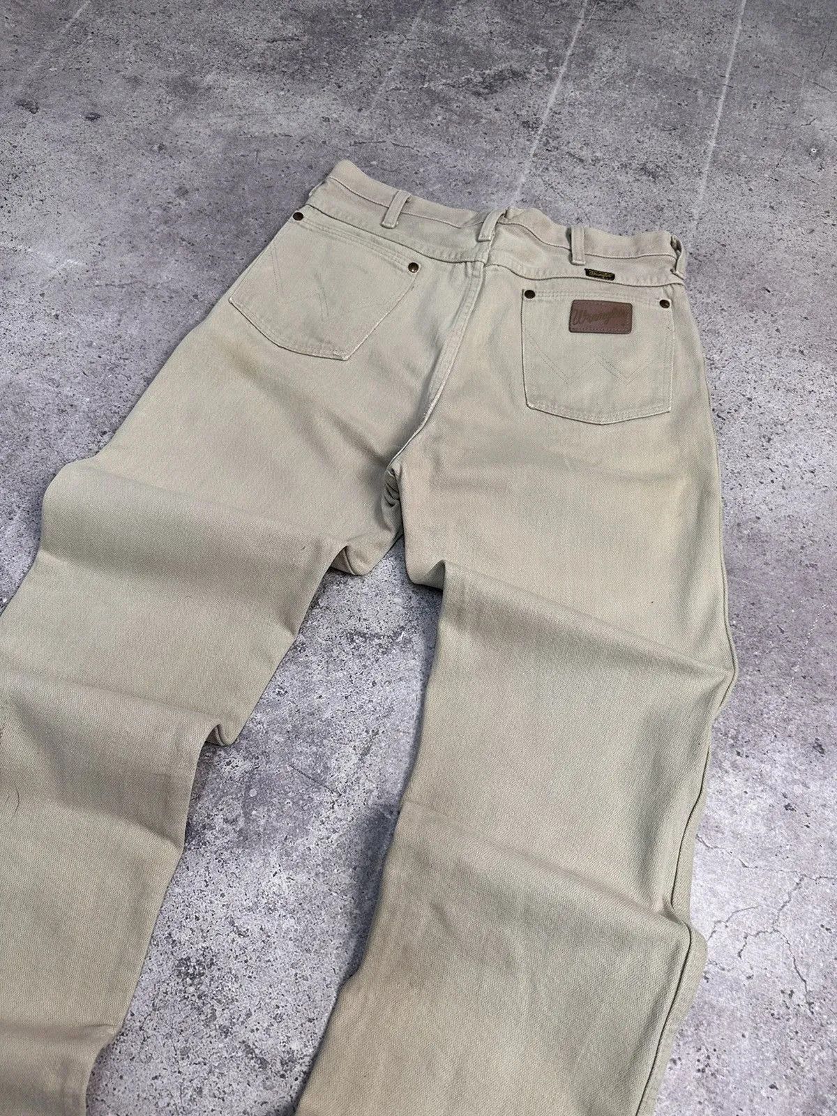 Guidi Wrangler Vintage USA 80s Beige Denim Pants Straight Fit 32 Size US 32 / EU 48 - 10 Thumbnail