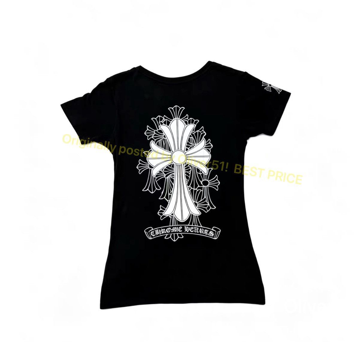 Chrome Hearts Kids 6y Chrome Heart Short Sleeve Pink & Black | Grailed
