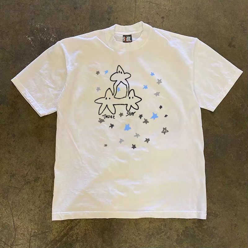 Japanese Brand × Vintage Street Hip Hop Pentagram Print Casual Short Sleeve T-Shirt Size US M / EU 48-50 / 2 - 3 Thumbnail