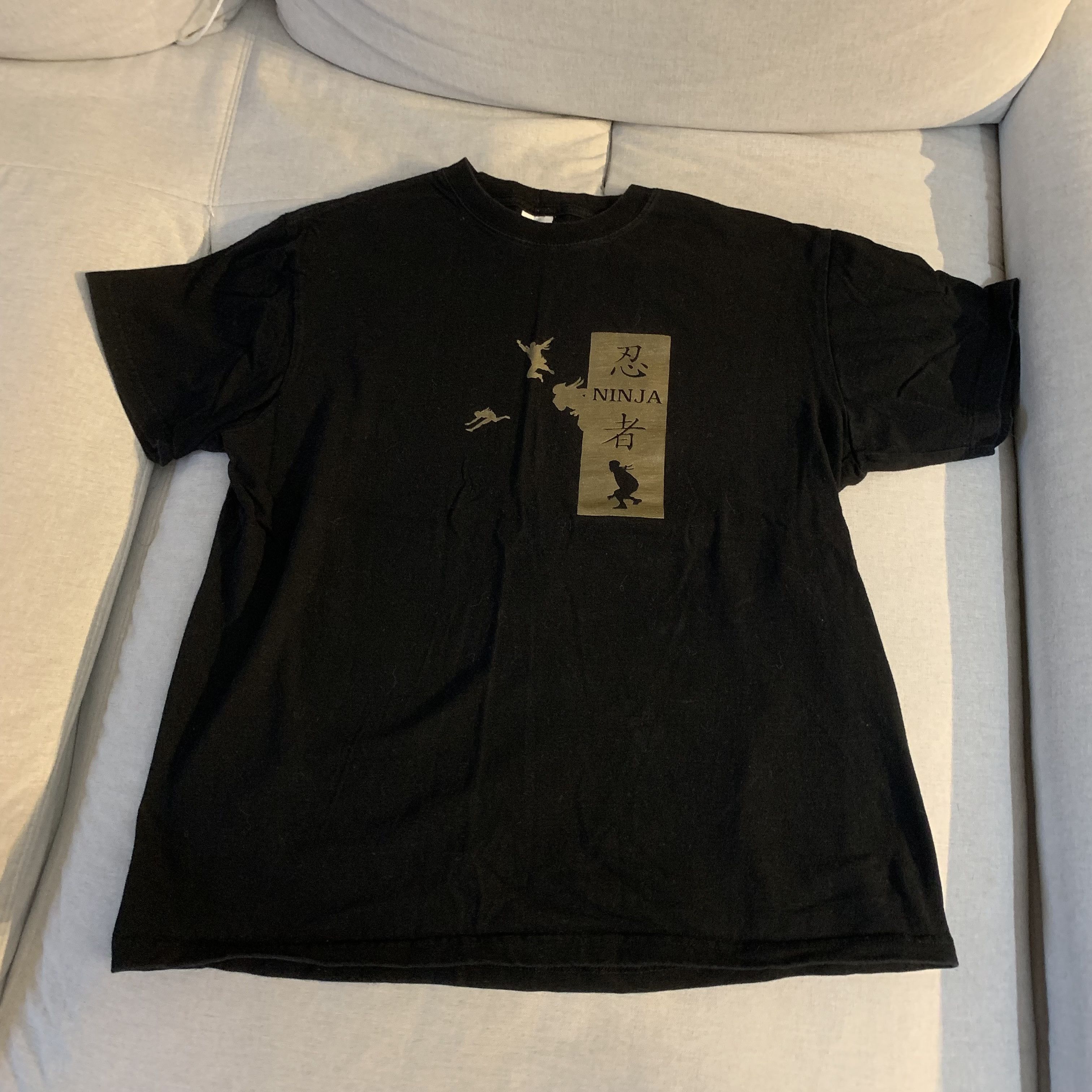 Vintage Vintage Ninja Black Tee Large Japan Size US L / EU 52-54 / 3 - 1 Thumbnail