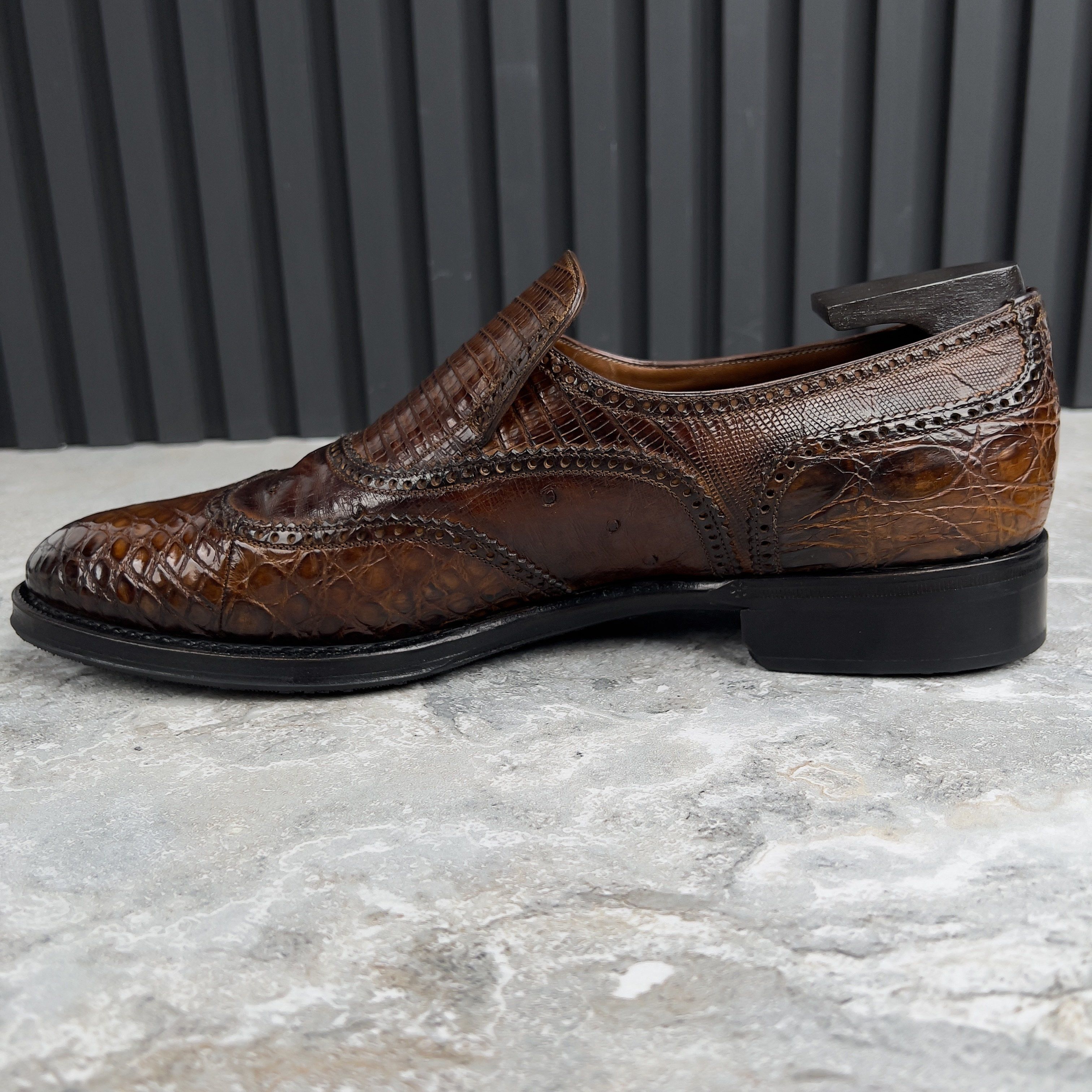 Gucci Gucci MTO Dress Loafers Crocodile Lizard Ostrich Leather Size US 8.5 / EU 41-42 - 4 Thumbnail