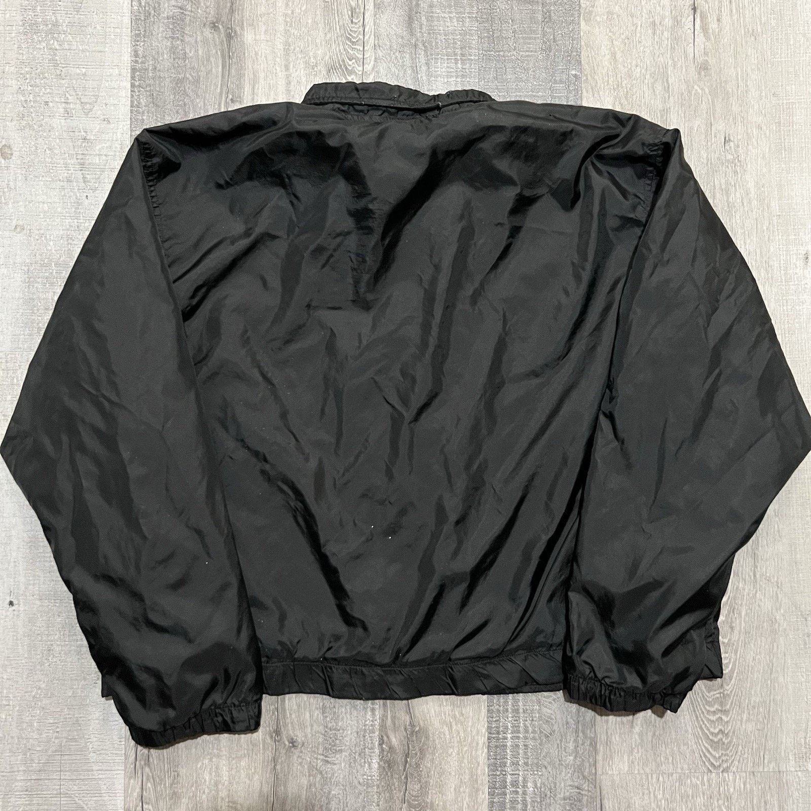 Nike VTG 90s Nike Black Snap Front Track Warm Up Fits L Jacket Size L / US 10 / IT 46 - 2 Thumbnail