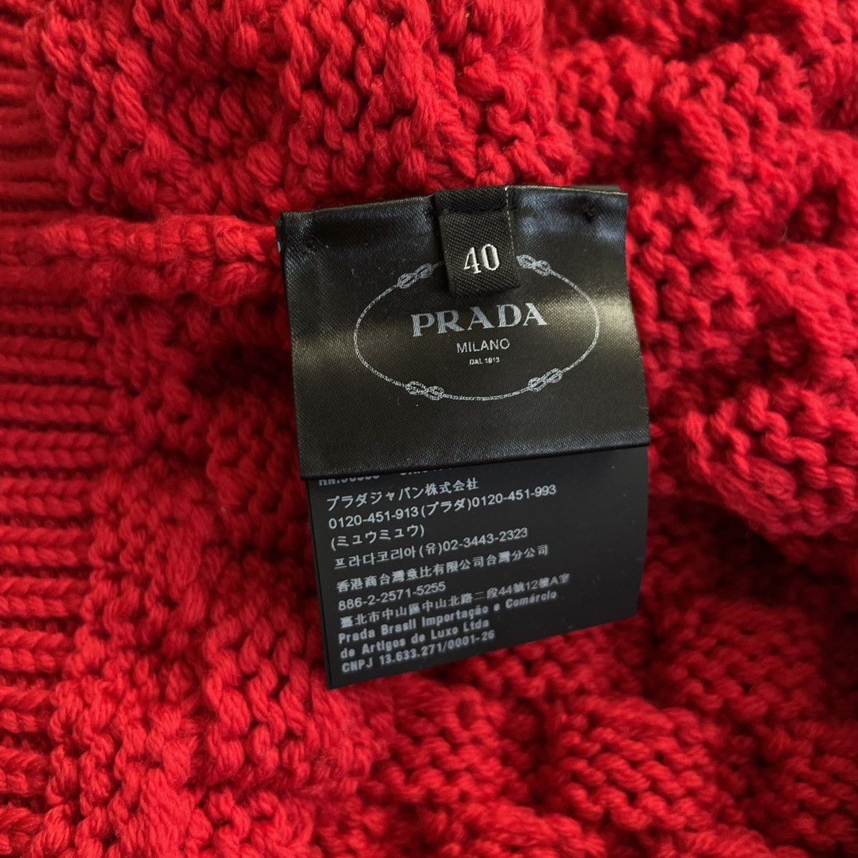 Prada Prada Crystal Embellished Wool Knit Sweater Red Limited Size S / US 4 / IT 40 - 17 Thumbnail