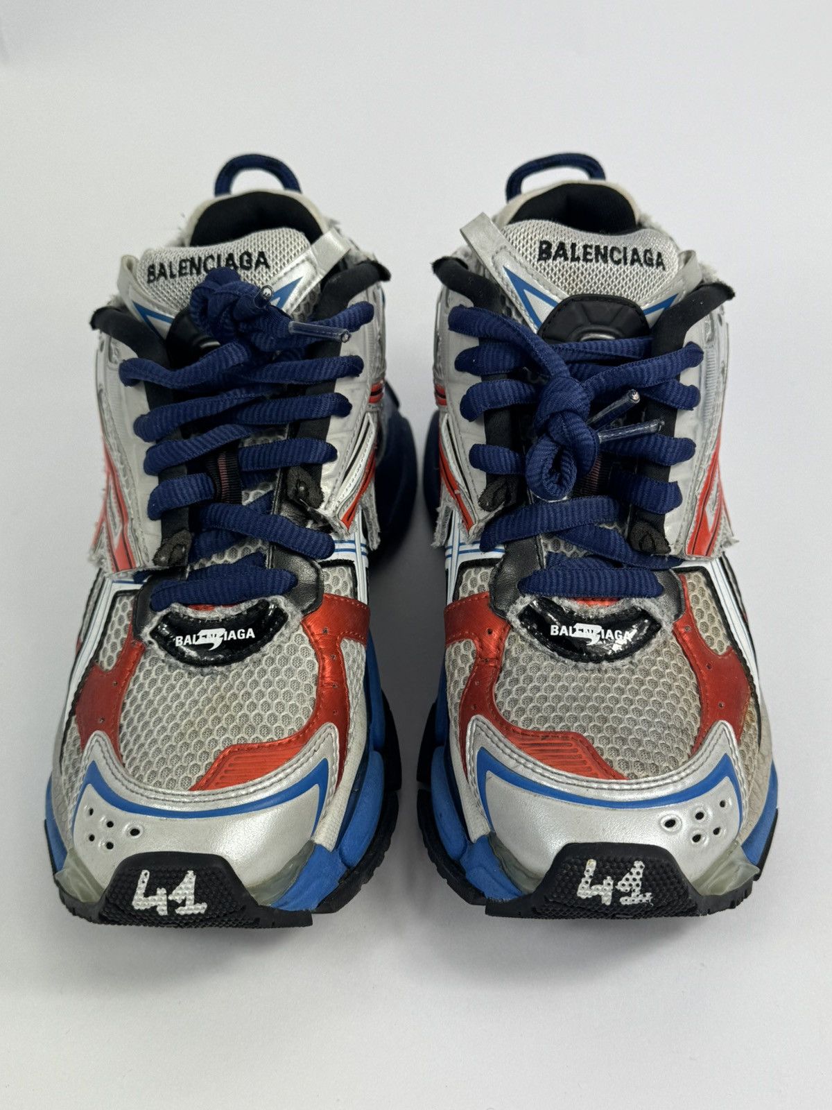 Balenciaga Runner Blue/Grey/Red Sneakers Size US 8 / EU 41 - 2 Thumbnail