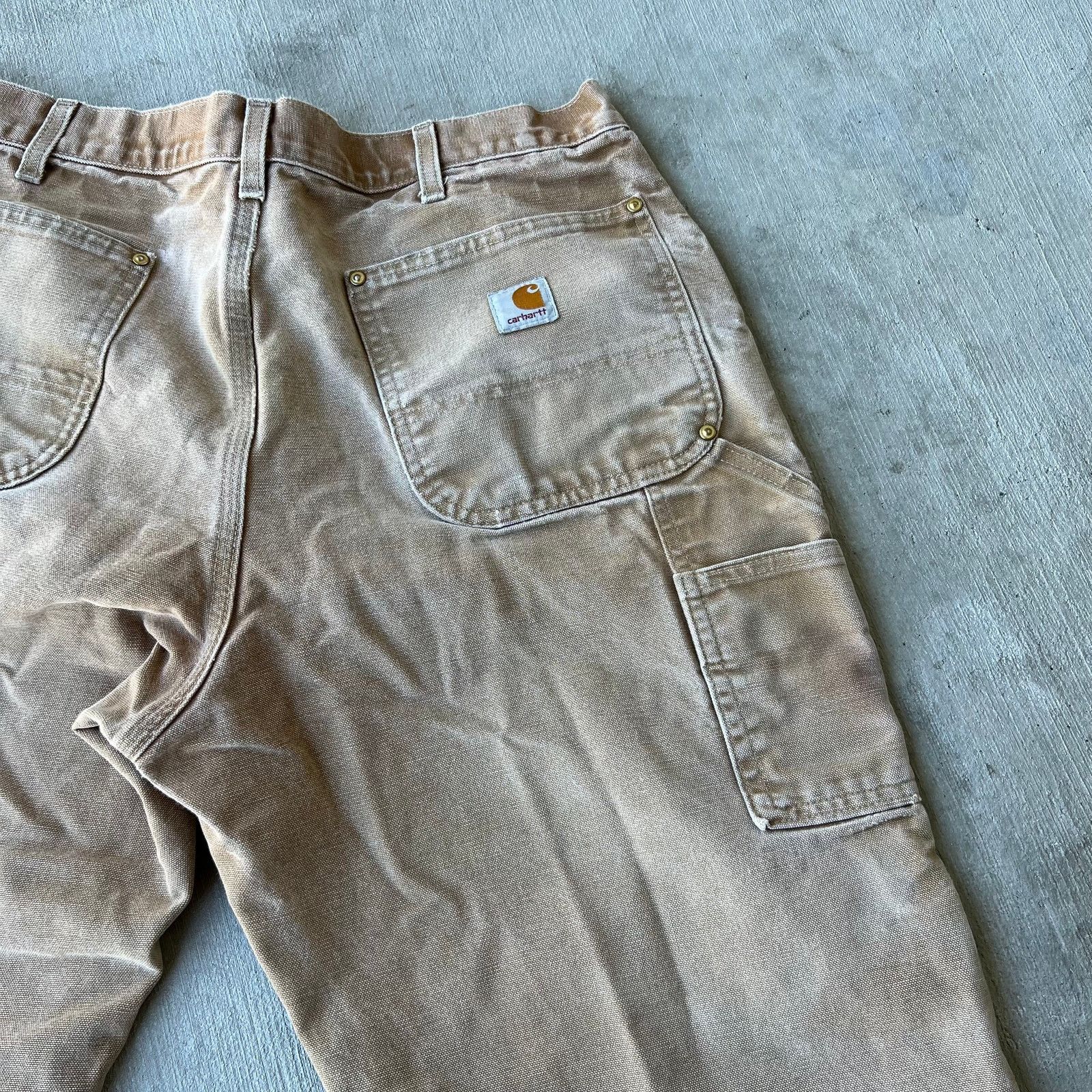 Carhartt × Vintage Carhartt faded brown double knee work wear carpenter pants Size US 33 - 6 Thumbnail