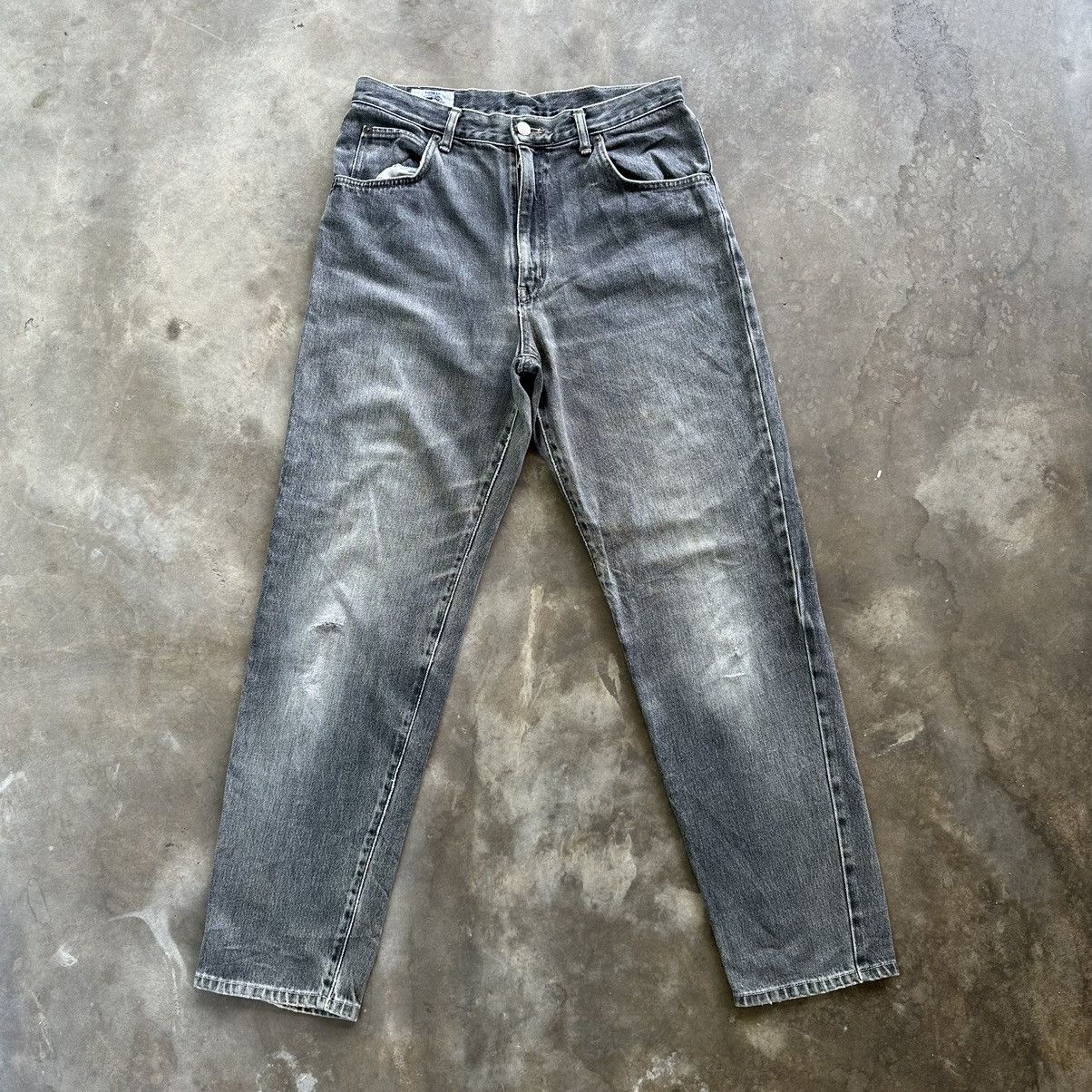 Vintage Edwin Black Faded Distressed Denim Jean Pant W31