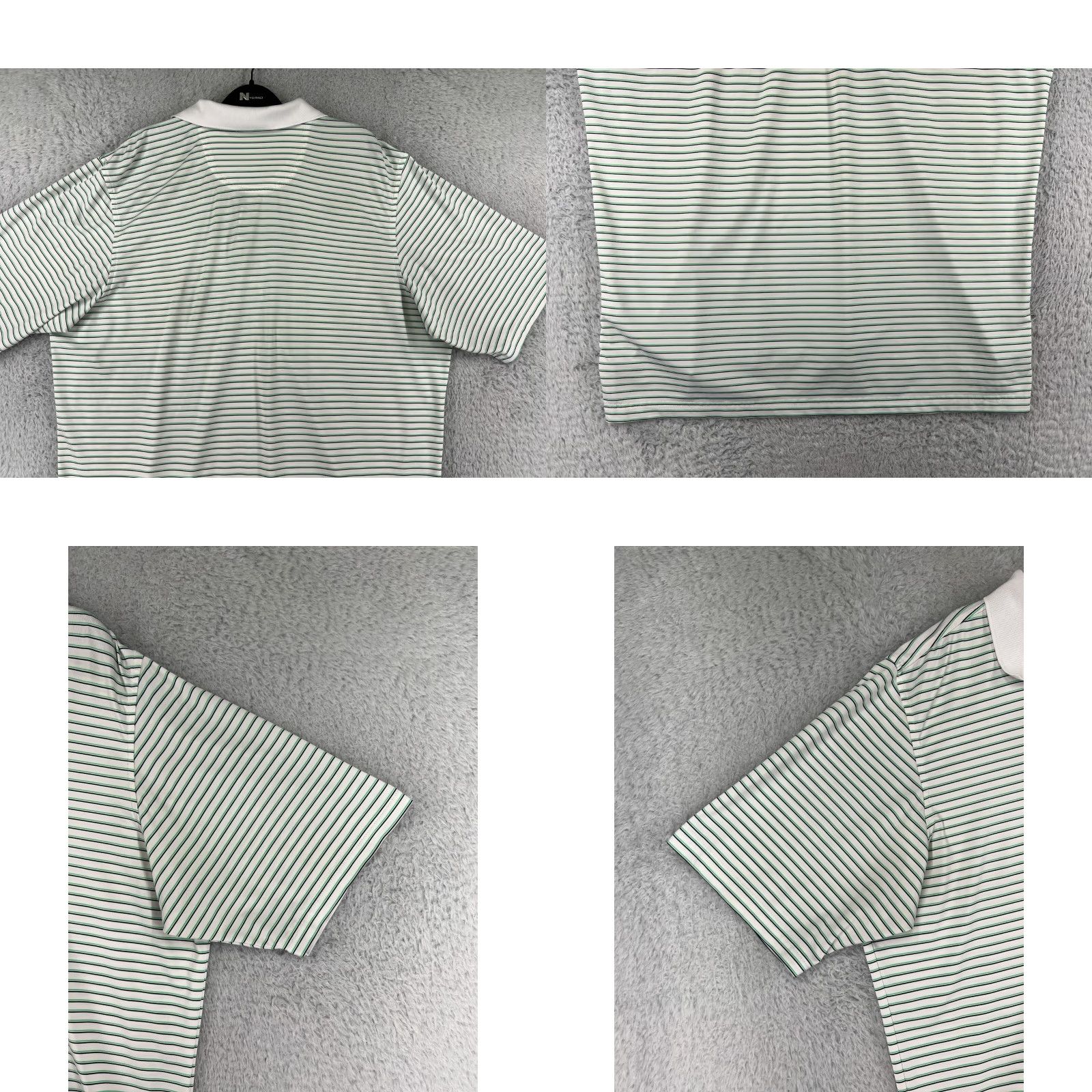 Vintage F&G Tech Polo Shirt Mens XL Green White Stripe Polo Shirt Golf Polyester Polo Shirt Mens XL Green White Stripe Size US XL / EU 56 / 4 - 8 Thumbnail