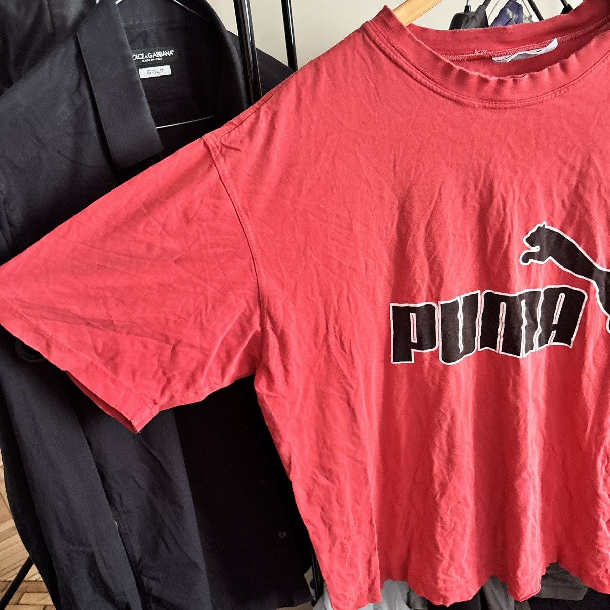Vintage Vintage Puma Distresed T-Shirt AWGE Style ERD Punk Size US XL / EU 56 / 4 - 3 Thumbnail