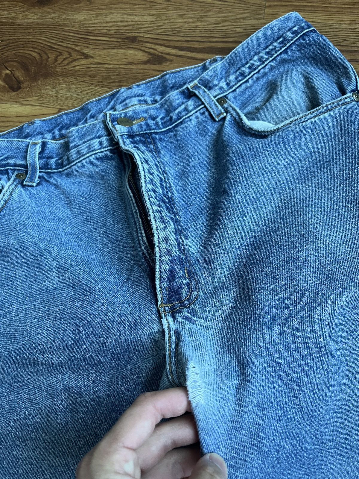Carhartt × Vintage Carhartt Made in USA Flannel Lined Denim Pants Size US 38 / EU 54 - 5 Thumbnail