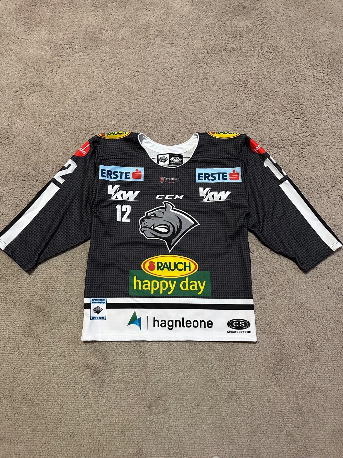 Ccm Dornbirn Bulldogs #12 Vallant 2017/18 Home Ice Hockey Jersey Size US S / EU 44-46 / 1 - 1 Thumbnail