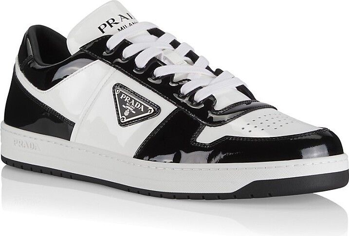 Prada os11x0226 Downtown Patent Sneakers In Nero/White Size US 11 / EU 44 - 1 Thumbnail