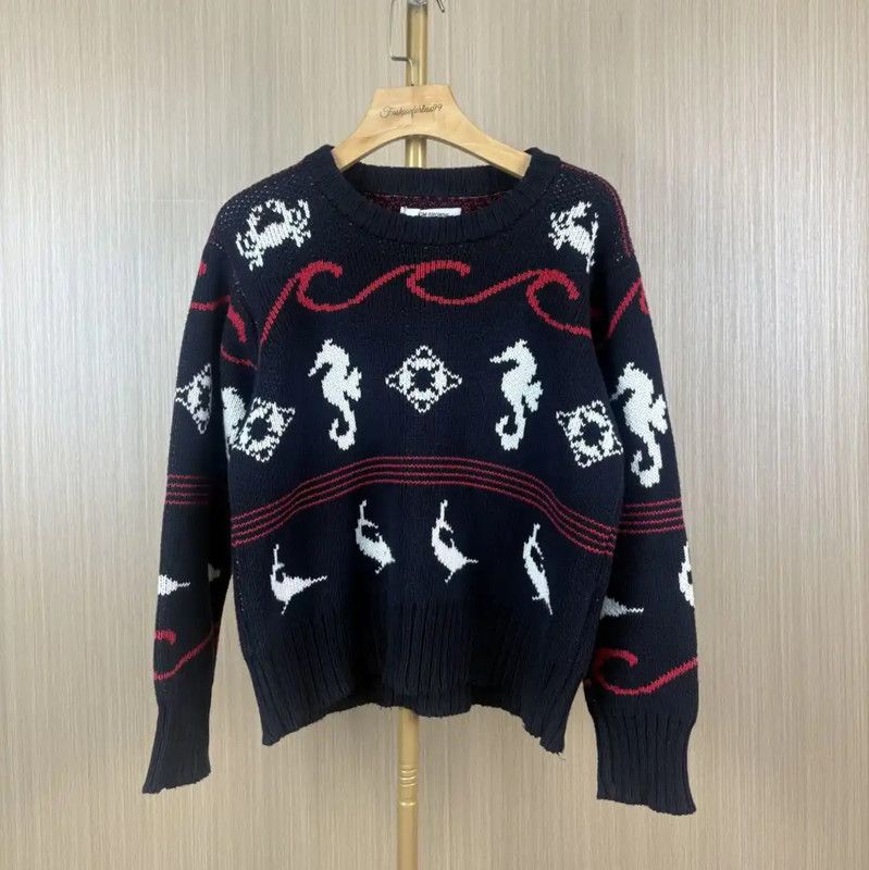Thom Browne Thom Browne Black Wool Sweater for Women 0089 Size L / US 10 / IT 46 - 1 Thumbnail