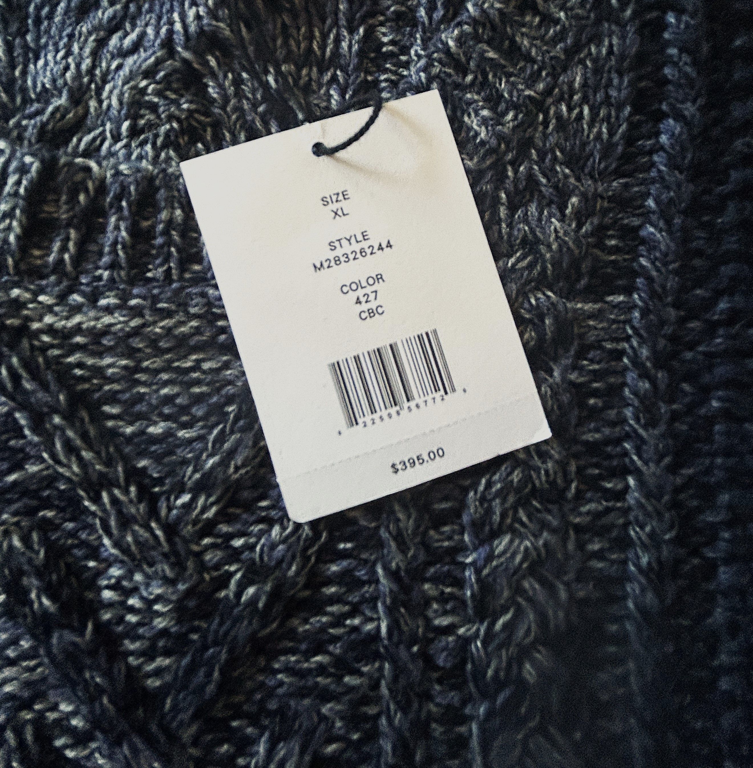 Vince Vince Cable Knit Sweater Navy Marled XL Wool Cashmere Size US XL / EU 56 / 4 - 8 Thumbnail