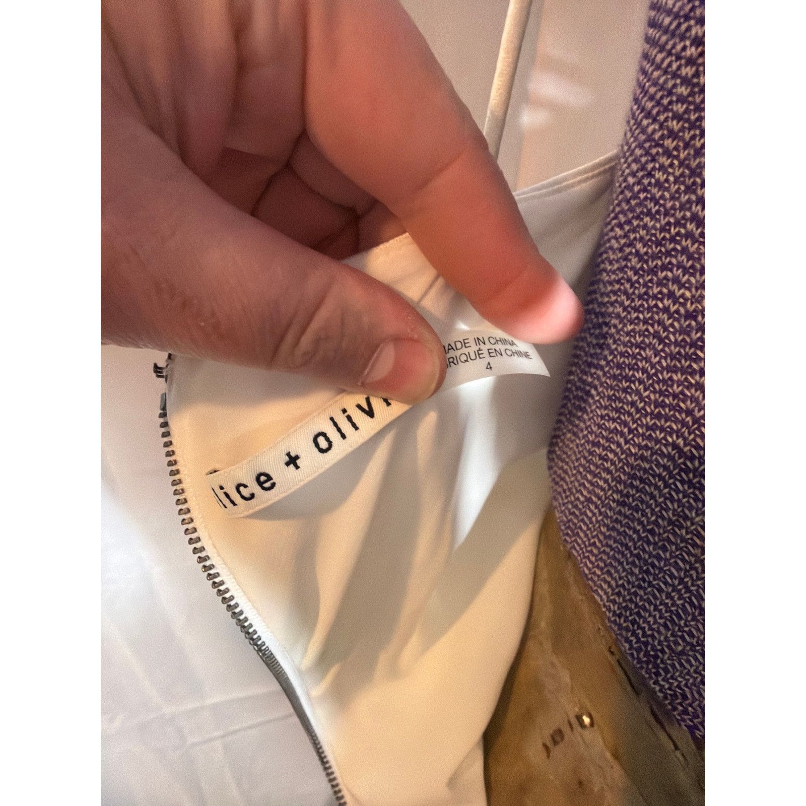 Alice + Olivia Alice + Olivia Woman's White Harmony Mini Slip Dress Size 4 Size S / US 4 / IT 40 - 5 Thumbnail