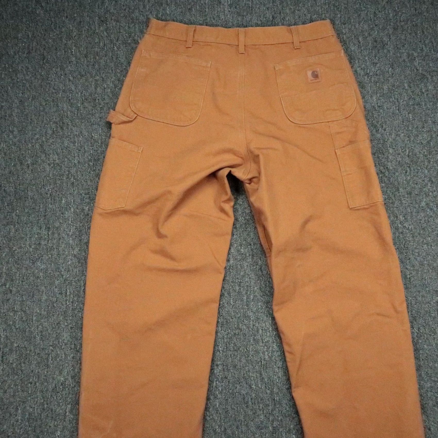 Carhartt Carhartt Pants Mens 38x36 Brown Work Dungaree Carpenter B11 BRN Size US 38 / EU 54 - 4 Thumbnail