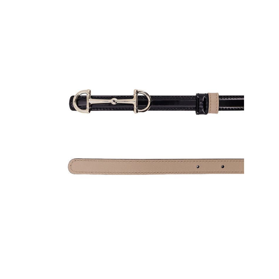 Gucci × Tom Ford FW 1995 Oversized Horsebit Black Patent Belt