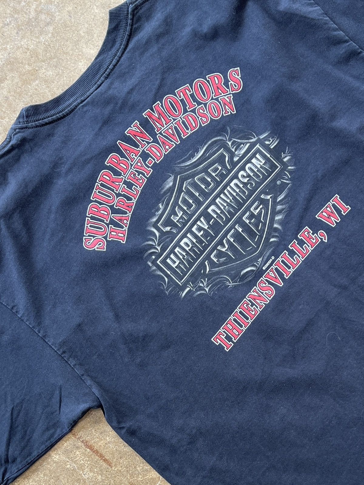 Harley Davidson Vintage 2005 Harley Davidson Fuel Fire Feed the Soul Tee XL Size US XL / EU 56 / 4 - 4 Thumbnail