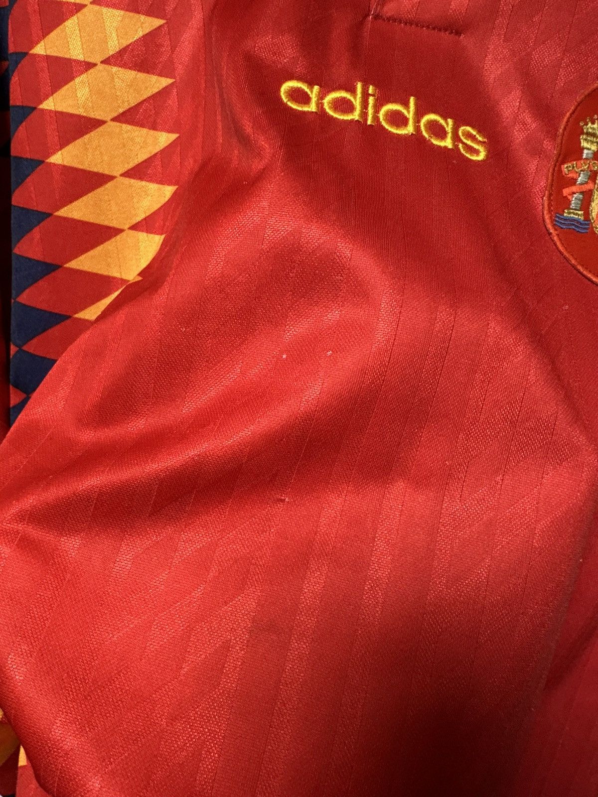 Adidas Spain 1994 1996 Jersey Football Adidas Vintage Soccer Size US M / EU 48-50 / 2 - 9 Thumbnail