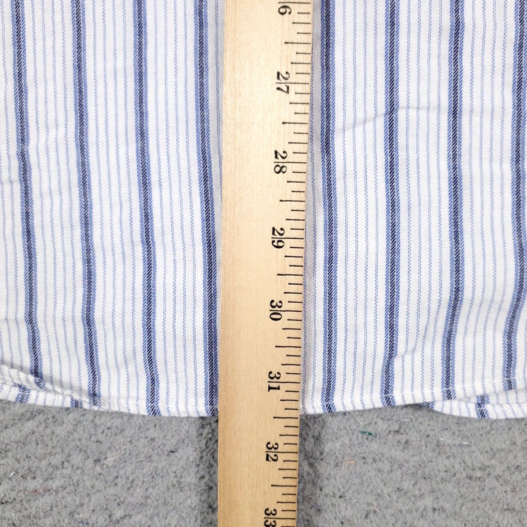 Tommy Hilfiger Tommy Hilfiger Shirt Men 16 Blue Dress Shirt Long Sleeve Button Up 100% Cotton Classic Mens Size 42R - 5 Thumbnail