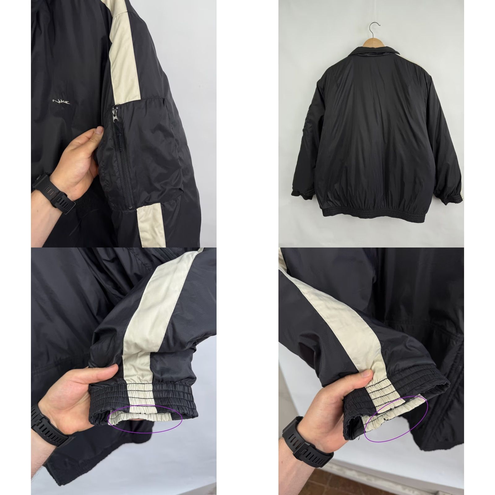 Nike 🇺🇸Vintage 90s Nike Reversible Puffer Jacket Synthetic Filling Size L Black Size US L / EU 52-54 / 3 - 10 Thumbnail